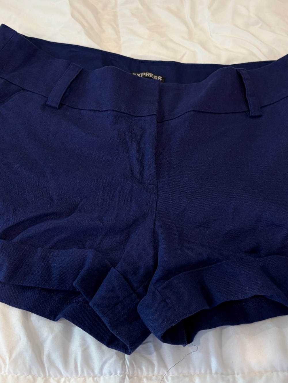 Express High Waist Navy Tailored Shorts
